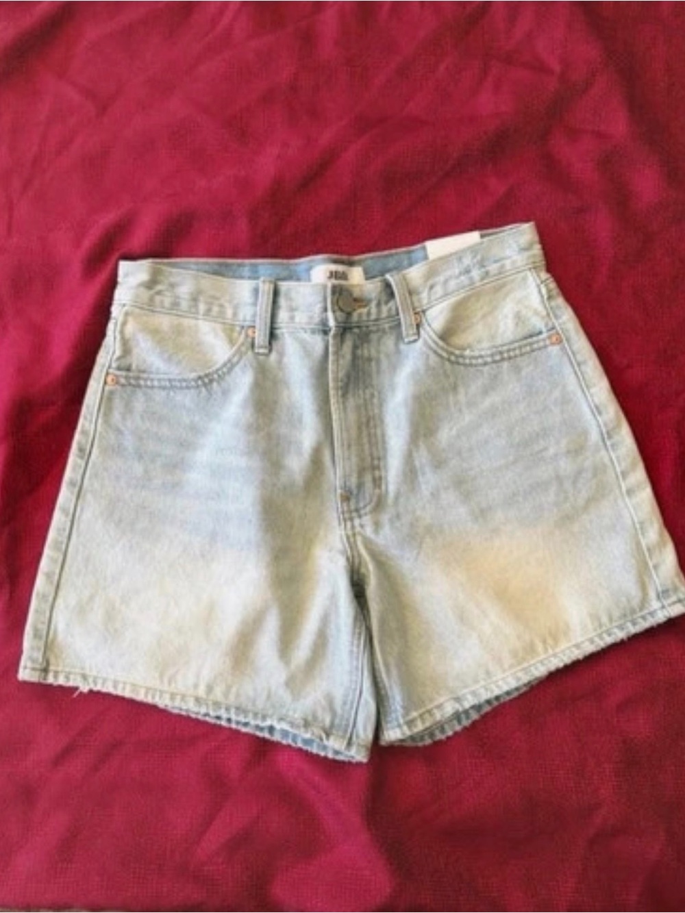 High-Rise Light Blue Denim Shorts for Women
